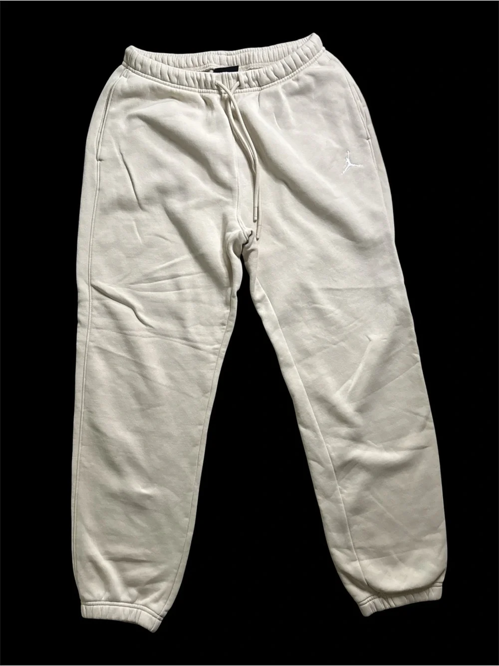 Nike Air Jordan Sport Crossover Fleece Jogger Sweatpants Cream/Oatmeal - Picture 3 of 6